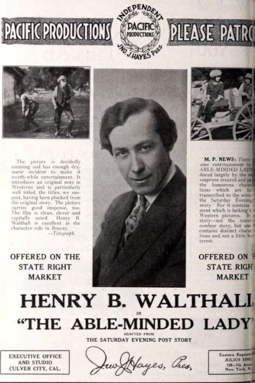 The Able-Minded Lady (1922) poster