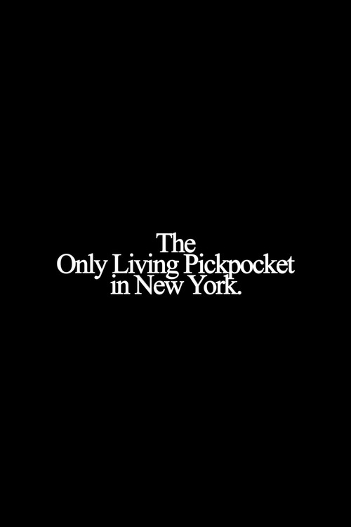 The Only Living Pickpocket in New York (2026) poster