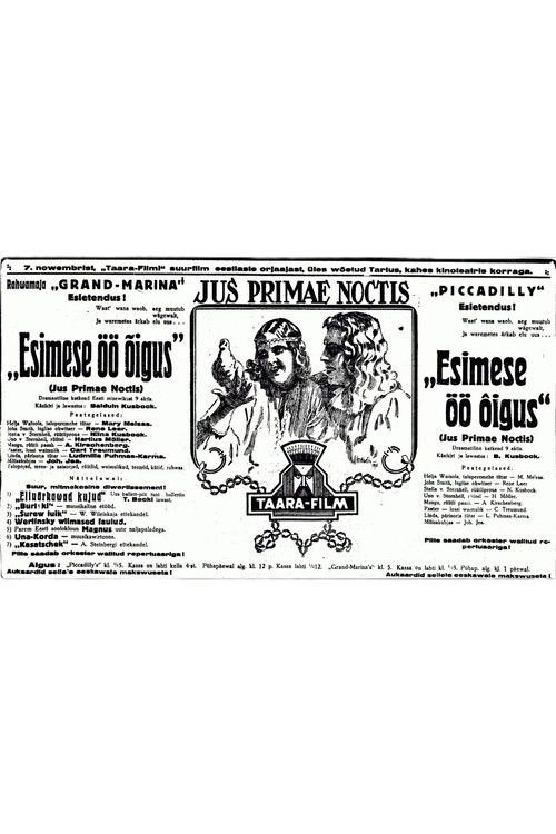 Esimese öö õigus (Jus primae noctis) (1925) poster