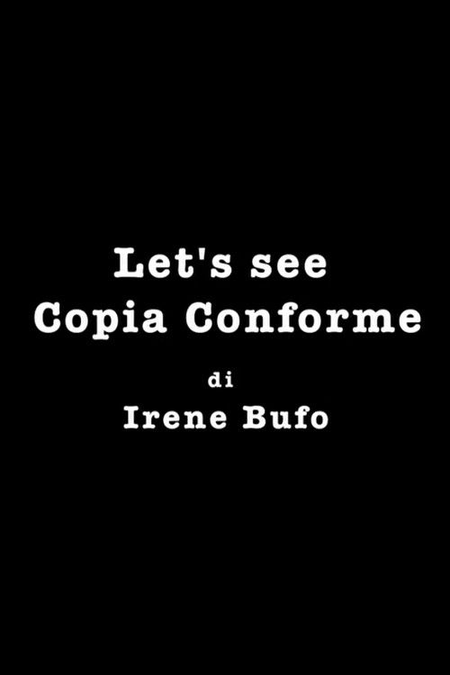 Let's See Copia Conforme (2010) poster