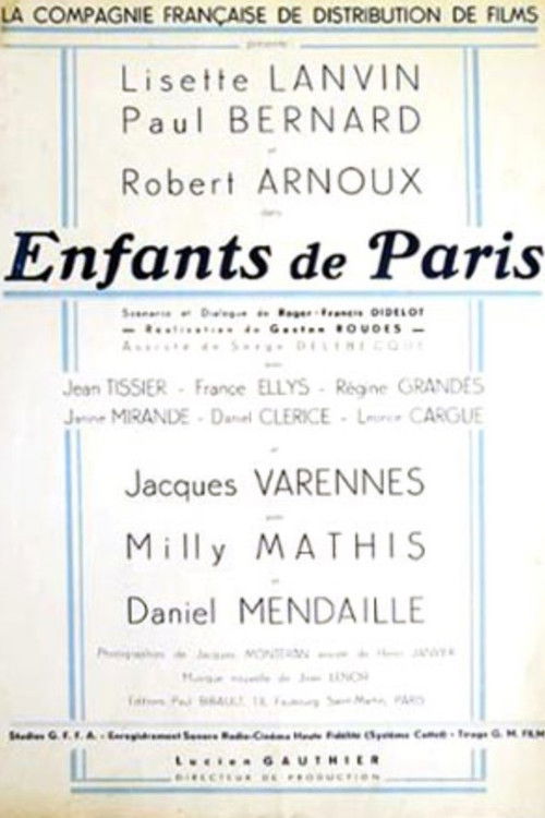 Enfants de Paris (1937) poster