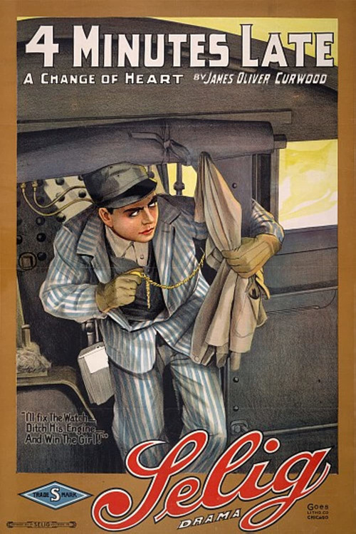 Four Minutes Late (1914) poster