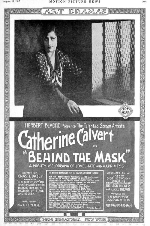 Behind the Mask (1917) poster
