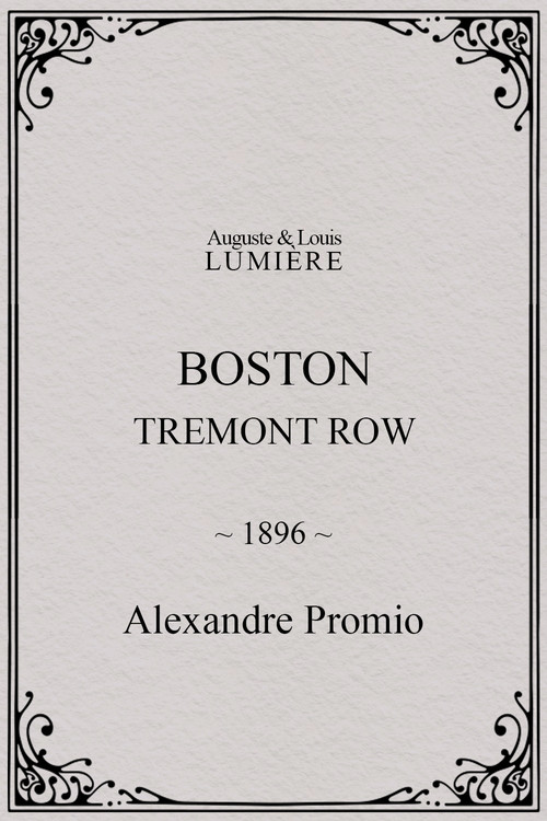 Boston, Tremont row (1896) poster