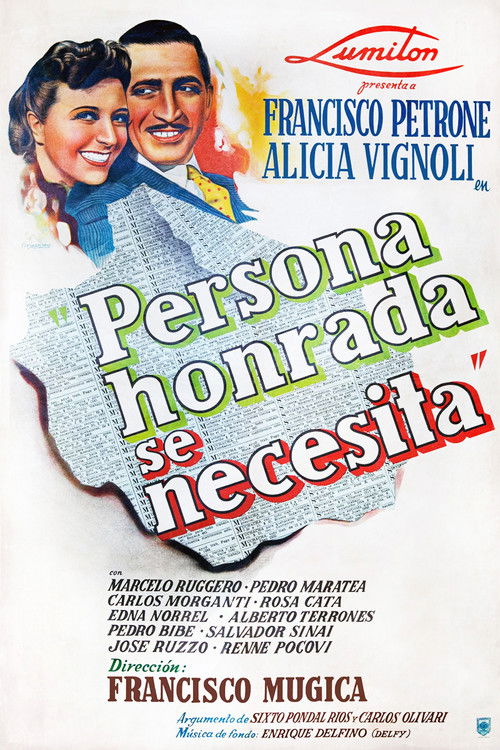 Persona honrada se necesita (1941) poster