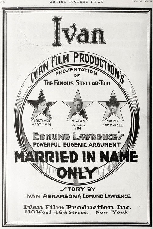 Married in Name Only (1917) poster