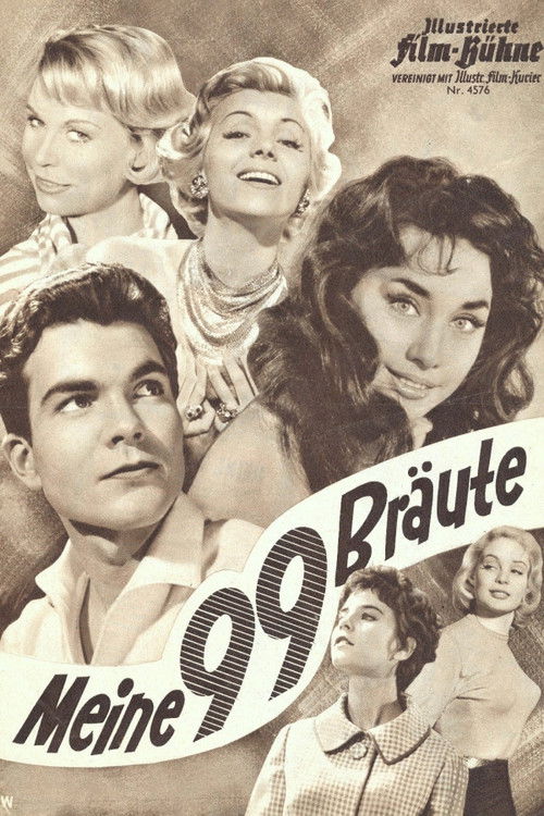 Meine 99 Bräute (1958) poster