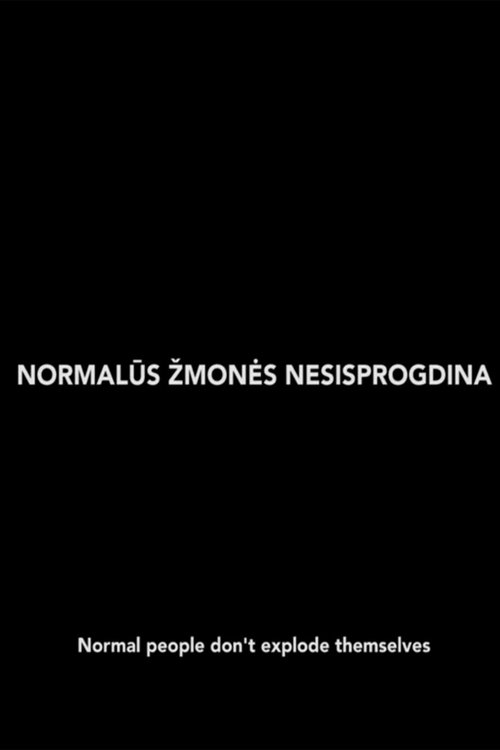 Normal People Don't Explode Themselves (2013) poster