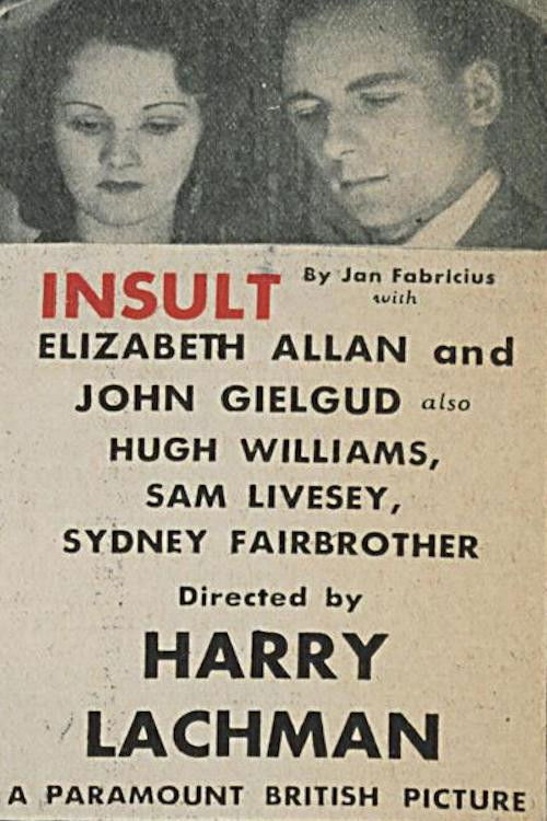 Insult (1932) poster