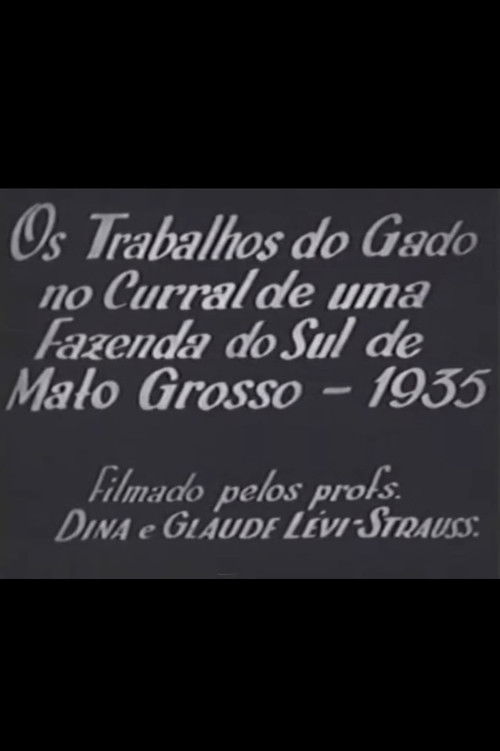 Cattle Work in the Corral of a Farm in Southern Mato Grosso (1935) poster