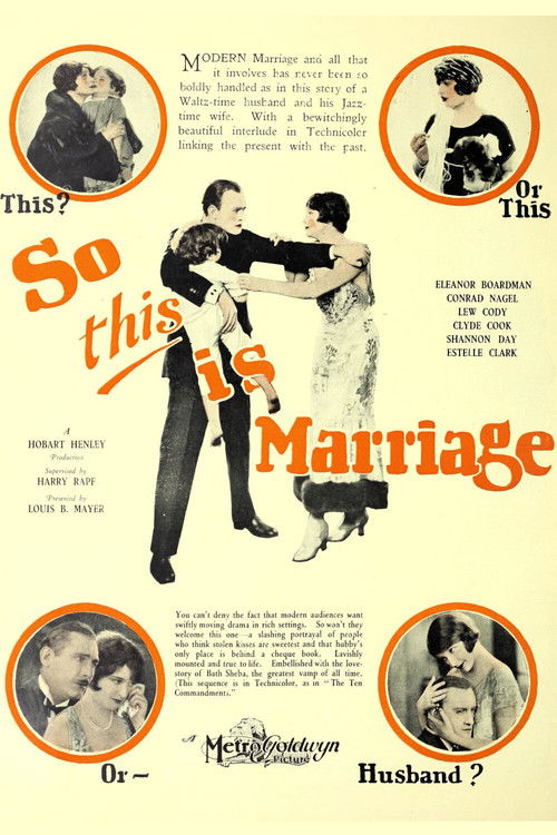 So This Is Marriage (1929) poster