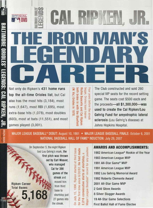 Baltimore Orioles Legends - Cal Ripken Jr. The Iron Man's Legendary Career (2001) poster