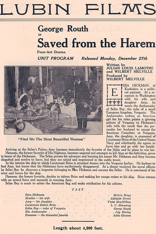 Saved from the Harem (1915) poster
