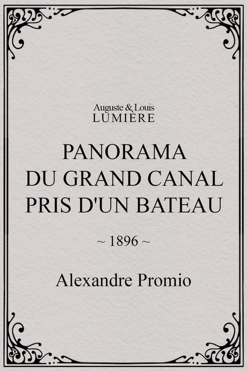 Panorama of the Grand Canal Taken from a Boat (1896) poster