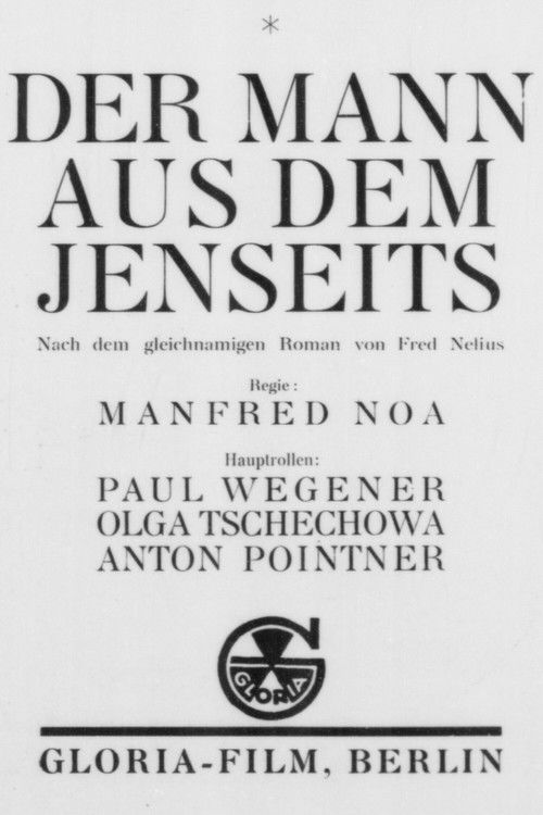 Der Mann aus dem Jenseits (1926) poster