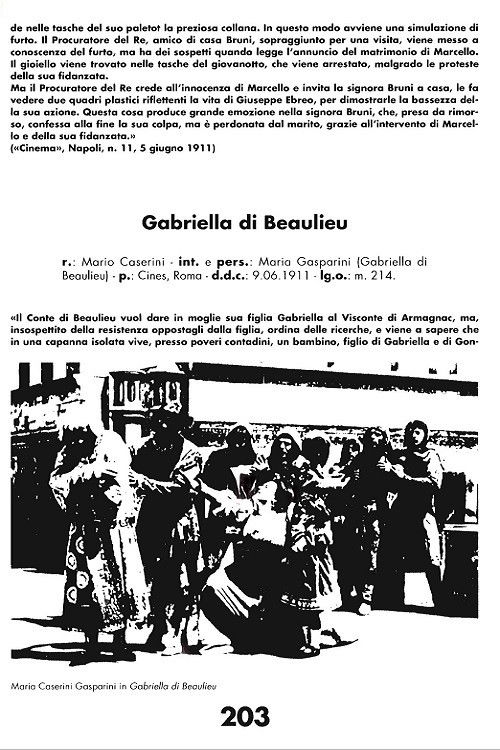 Gabriella di Beaulieu (1911) poster