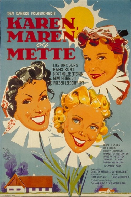 Karen, Maren og Mette (1954) poster