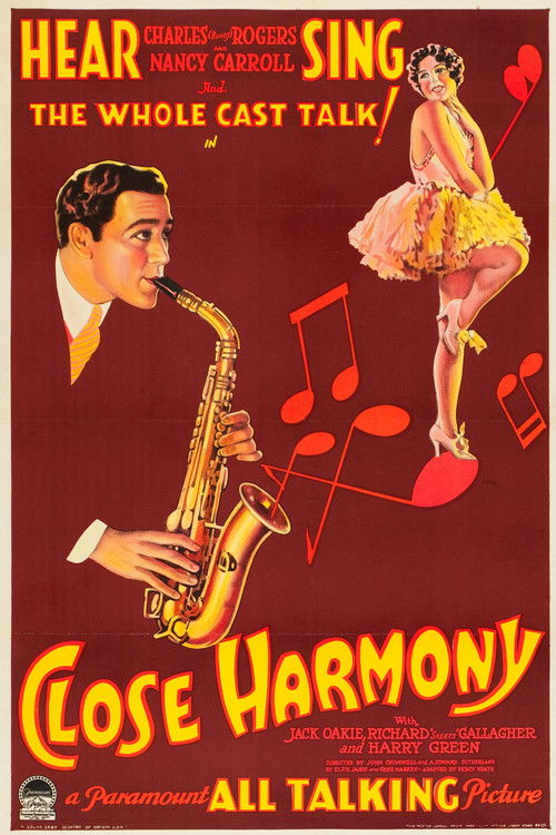 Close Harmony (1929) poster
