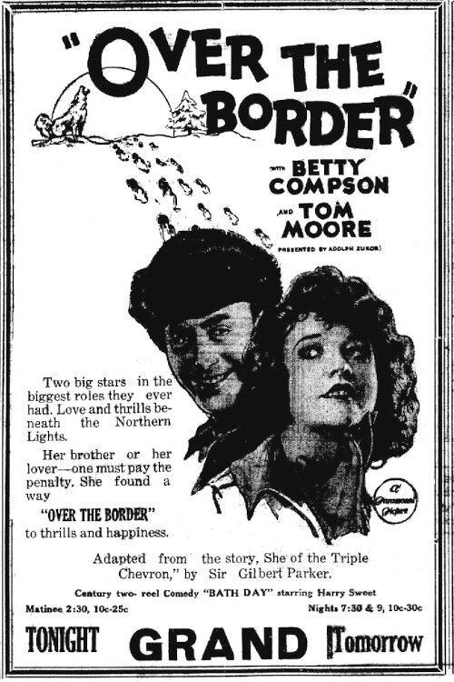Over the Border (1922) poster