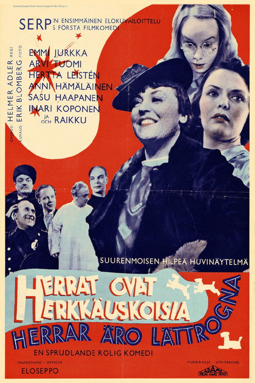 Herrat ovat herkkäuskoisia (1939) poster
