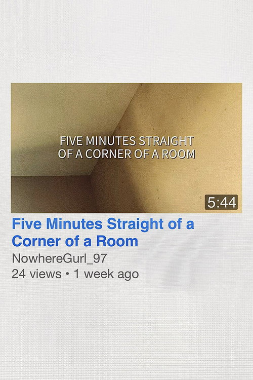 Five Minutes Straight of a Corner of a Room (2026) poster