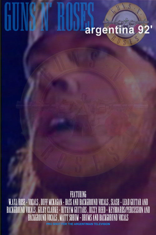 Guns N' Roses - Estadio River Plate - Buenos Aires, Argentina​ (1992) poster