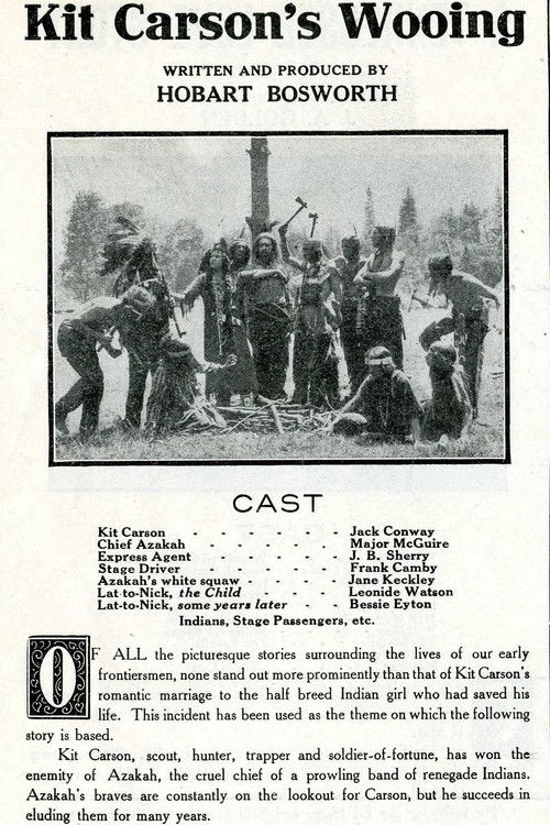 Kit Carson's Wooing (1911) poster