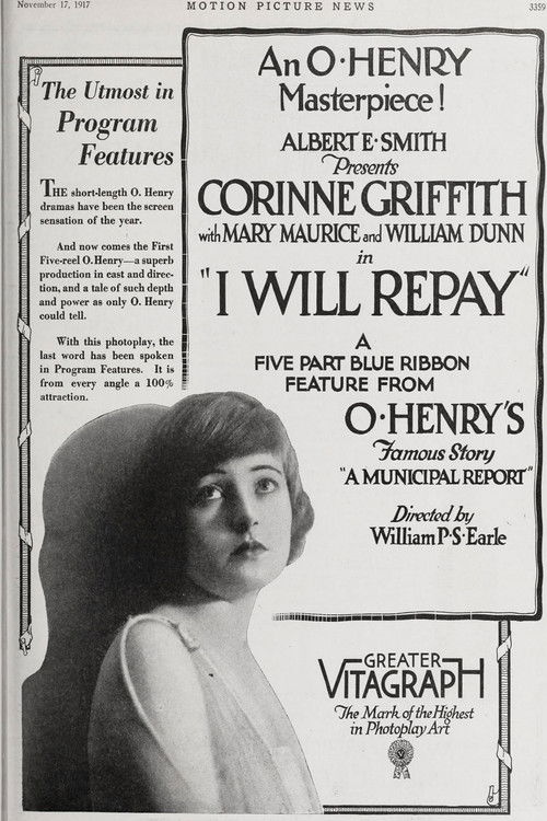 I Will Repay (1917) poster