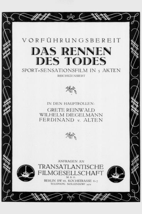 Das Rennen des Todes (1924) poster