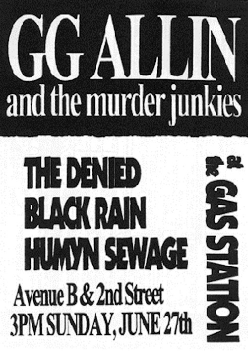 GG Allin: Live at the Gas Station (1993) poster