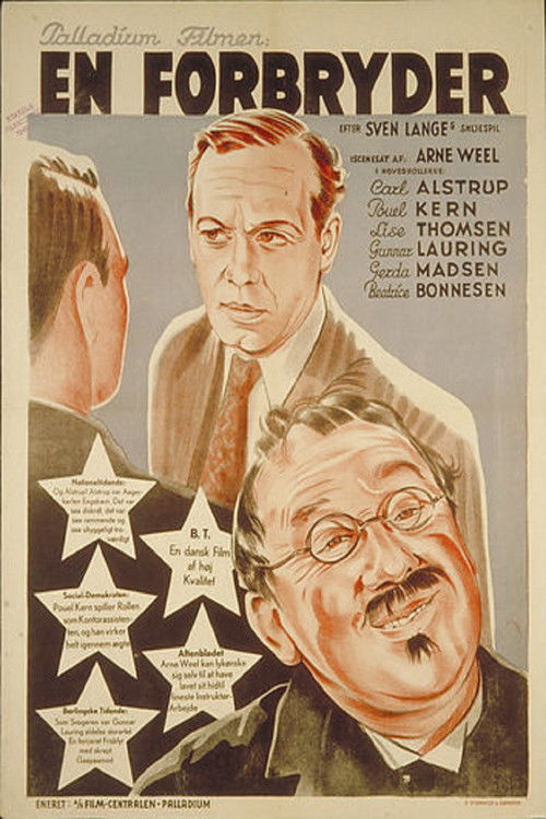En Forbryder (1941) poster