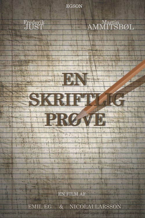 En Skriftlig Prøve (2022) poster