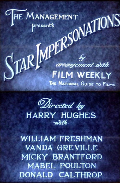 Star Impersonations (1930) poster