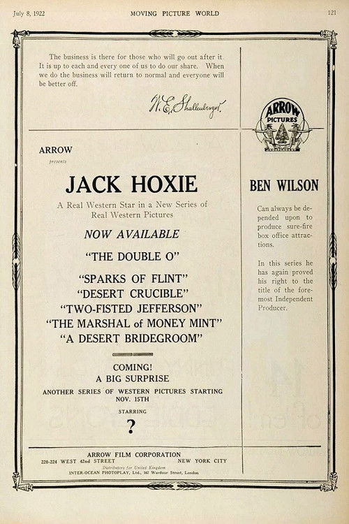 The Marshal of Moneymint (1922) poster