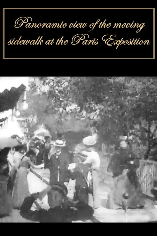 Visão panorâmica da esteira rolante na Exposição de Paris (1900) poster