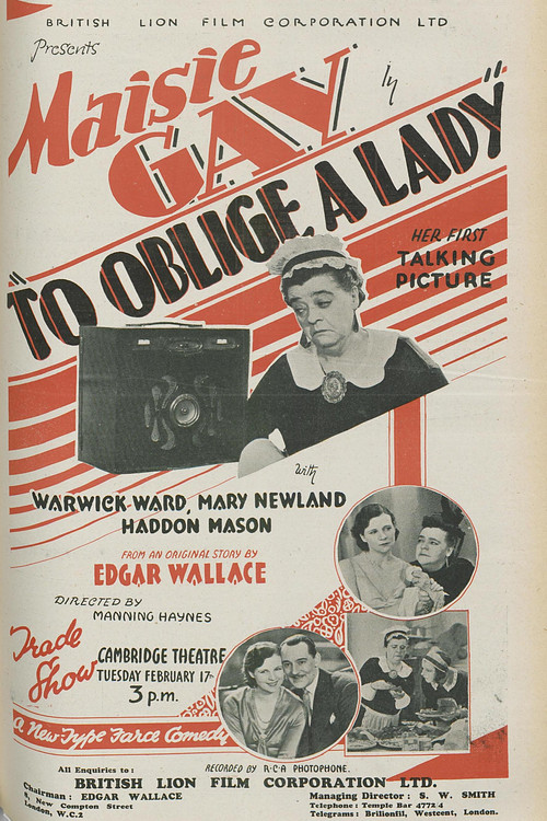 To Oblige a Lady (1931) poster