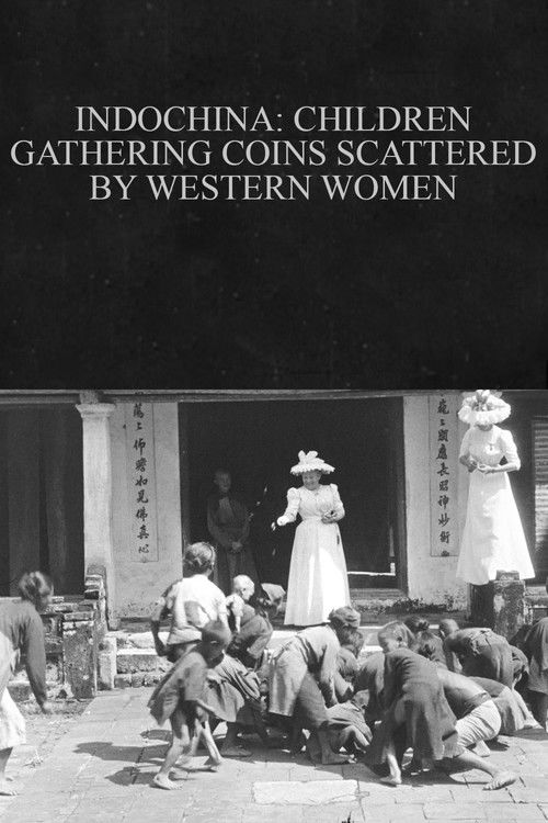 Indochina: Children Gathering Coins Scattered by Western Women (1899) poster