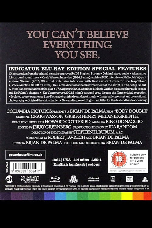 Pure Cinema: Joe Napolitano on Brian De Palma's Body Double (2016) poster