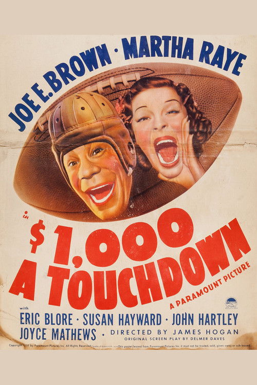$1,000 a Touchdown (1939) poster