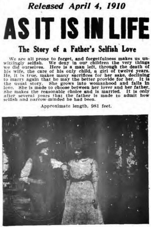 As It Is in Life (1910) poster