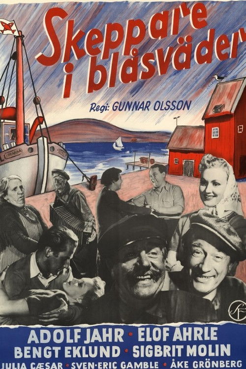 Skeppare i blåsväder (1951) poster