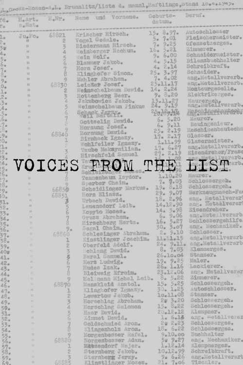 Voices from the List (2004) poster