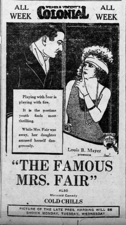 The Famous Mrs. Fair (1923) poster