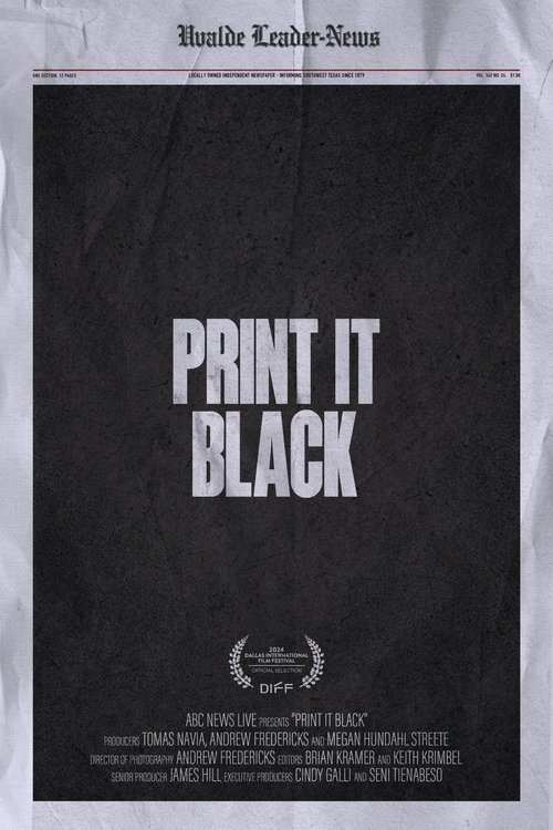 Print It Black (2024) poster