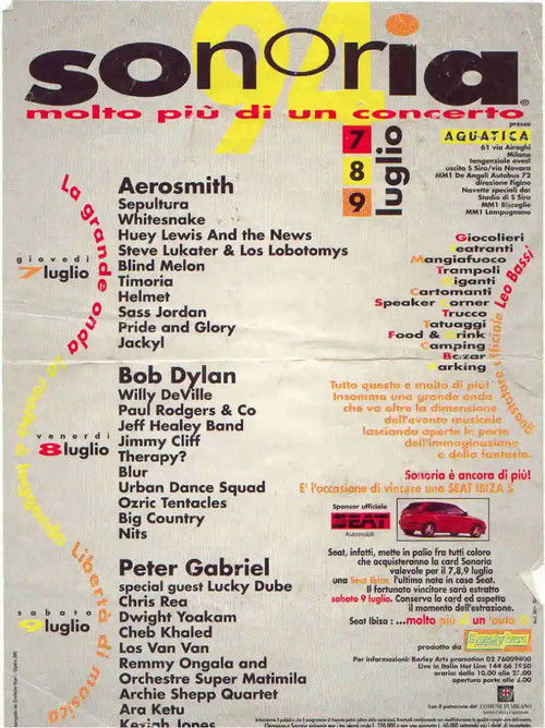 Whitesnake in Concert - Sonoria Festival at Acquatica Park (1994) poster