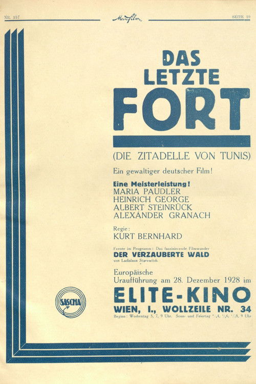Das letzte Fort (1929) poster