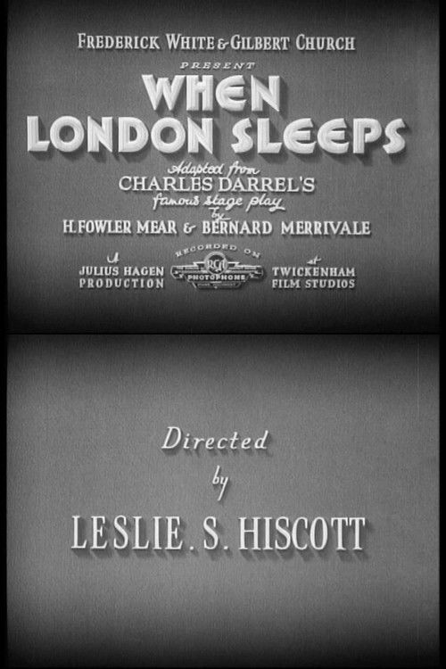When London Sleeps (1932) poster