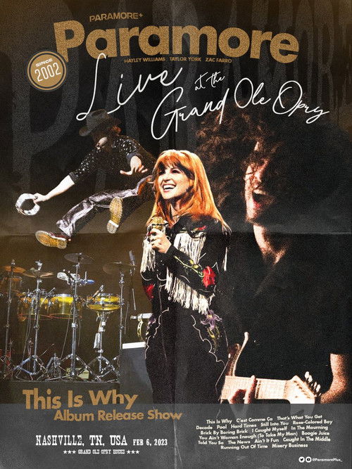 Paramore: Live at the Grand Ole Opry (2023) poster