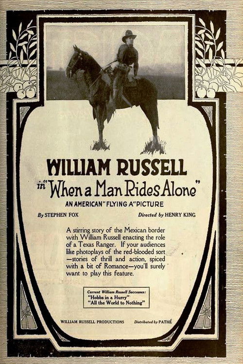 When a Man Rides Alone (1919) poster