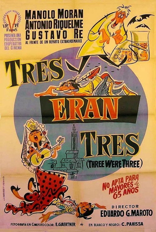 Tres eran tres (1954) poster